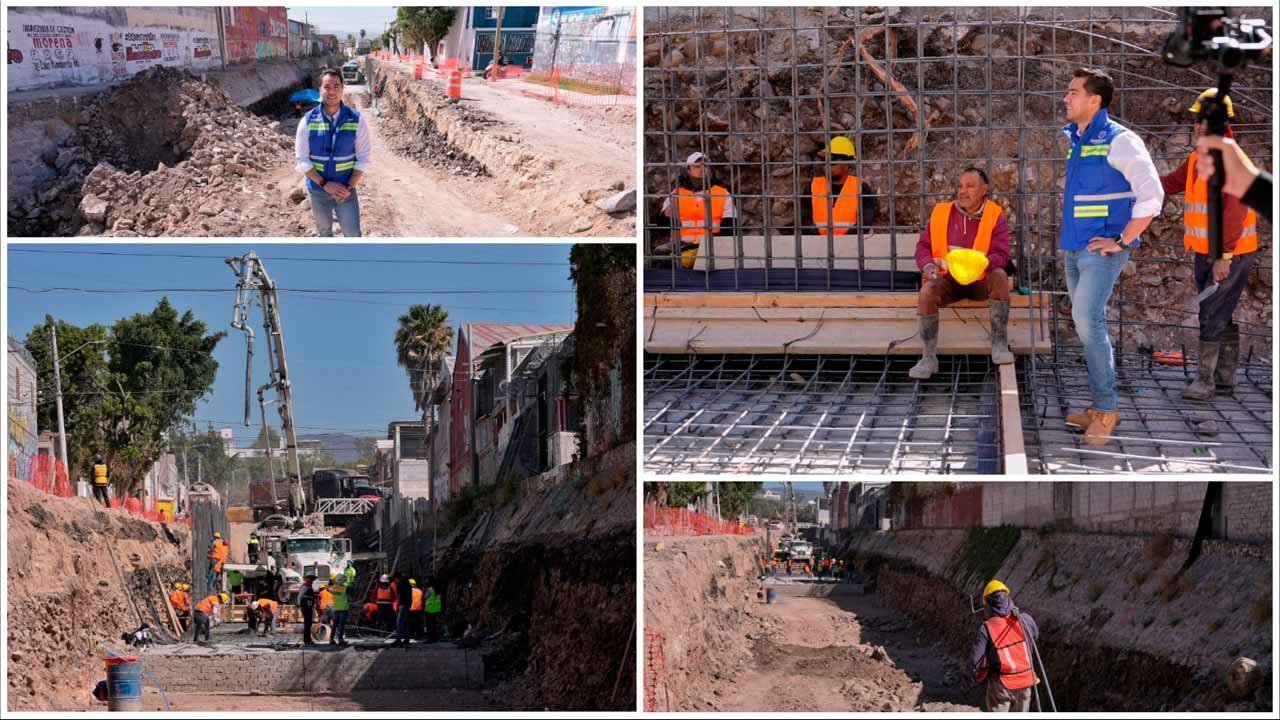 Felifer supervisa obra pluvial de 49.8 mdp en Peñuelas