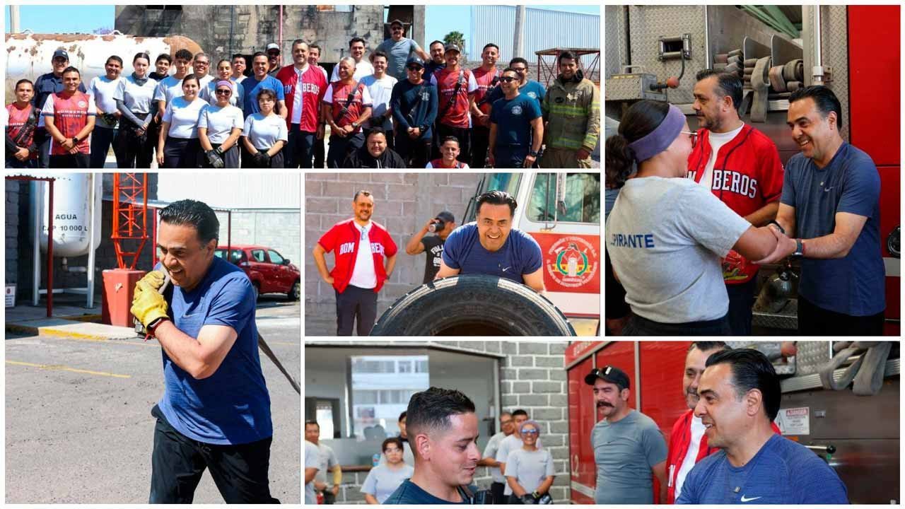 Luis Nava reconoce labor de bomberos en Querétaro